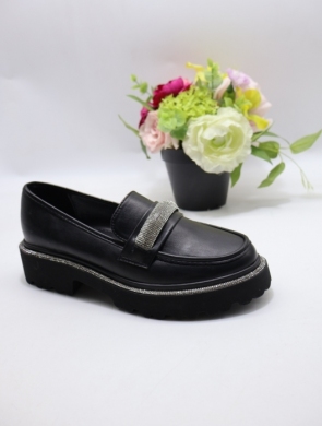 Mokasyny damskie na płaskim (36-41) H148 BLACK