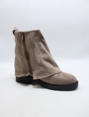 Botki damskie na płaskim (36-41) 68357 TAUPE/SU