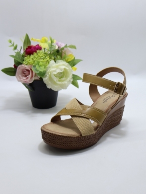 Sandały damskie na koturnie (36-41) 4021 BEIGE