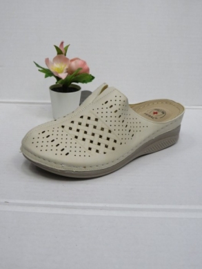 Klapki damskie na koturnie (36-41) JH1-3 BEIGE