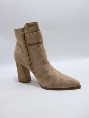 Botki damskie na obcasie (36-41) R573 KHAKI