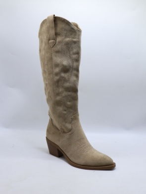 Kozaki damskie na obcasie (36-41) 7691A KHAKI