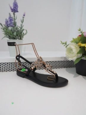 Sandały damskie na płaskim (36-41) 5087 BLACK