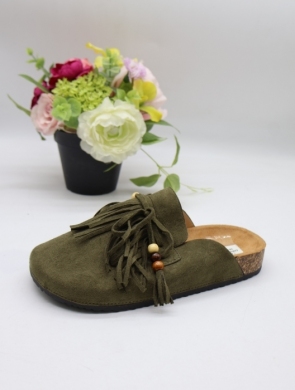 Klapki damskie na płaskim (36-41) DM561 GREEN