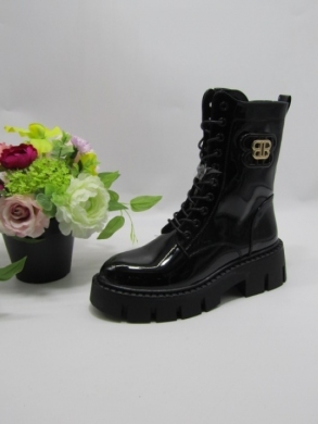 Botki damskie na płaskim (36-41) DE833M BLACK