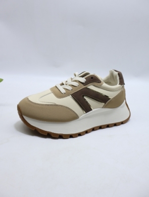 Buty sportowe damskie na płaskim (36-41) 9180 TAUPE