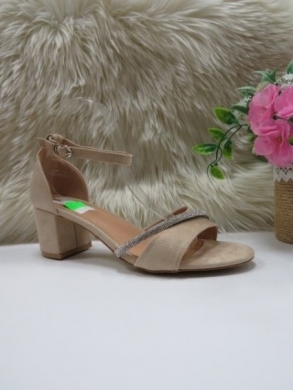Sandały damskie na obcasie (36-41) HC675 BEIGE