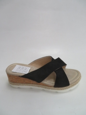Klapki damskie na koturnie (36-41) DB095 BLACK