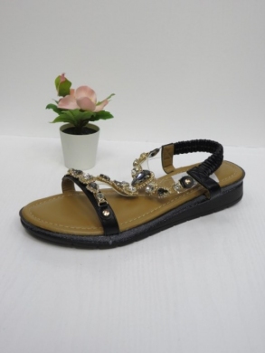 Sandały damskie na koturnie (36-41) 22-04 BLACK