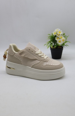 Buty sportowe damskie na płaskim (36-41) 6863 BEIGE