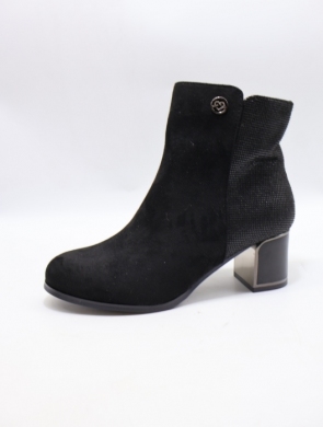 Botki damskie ocieplane na obcasie (36-41) SG878 BLACK