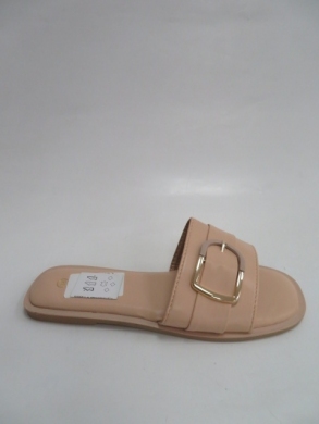 Klapki damskie na płaskim (36-41) 089-16 BEIGE