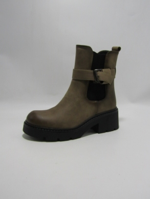 Botki damskie ocieplane na obcasie (36-41) 7525 KHAKI