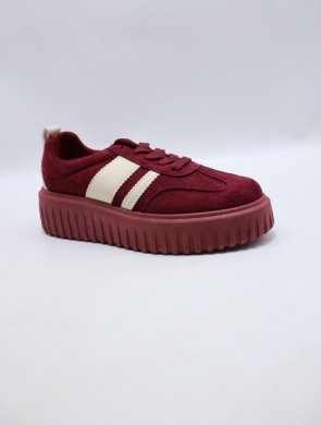 Buty sportowe damskie na płaskim (36-41) 1220 WINE