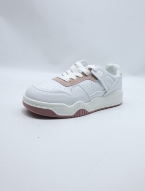 Buty sportowe damskie na płaskim (36-41) 1628 WH/PINK