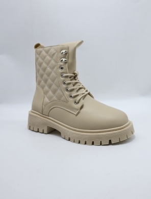 Botki damskie ocieplane na płaskim (36-41) E8222-3 BEIGE