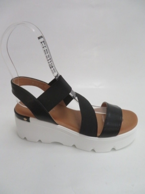 Sandały damskie na koturnie (36-41) 0-40 BLACK