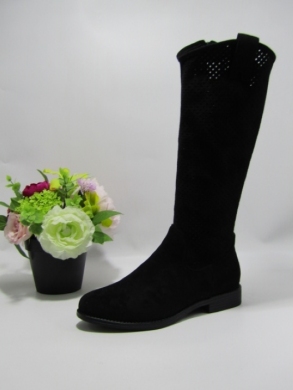 Kozaki damskie na płaskim (36-41) H166-1 BLACK