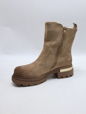 Botki damskie na płaskim (36-41) NOM-22 KHAKI