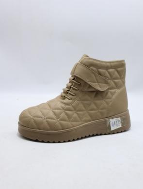 Botki damskie ocieplane na płaskim (37-42) XQ25-10 KHAKI