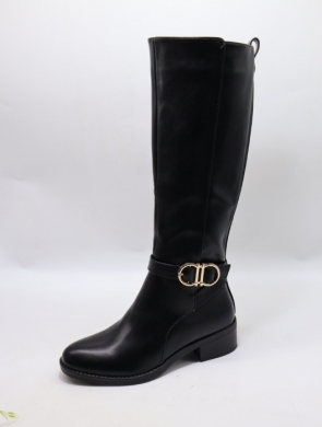 Kozaki damskie na płaskim (36-41) 68321 BLACK