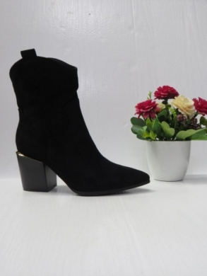 Botki damskie na obcasie (36-41) 9599A BLACK