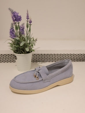 Mokasyny damskie na płaskim (36-41) 9753 BLUE/SKO