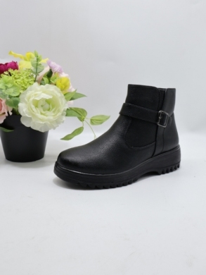 Botki damskie ocieplane na płaskim (36-41) W11-8 BLACK