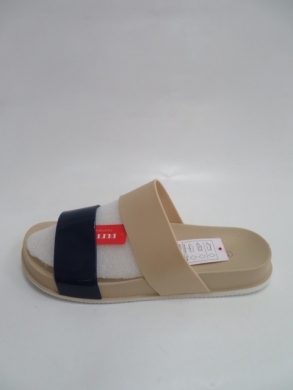 Klapki damskie na płaskim (36-41) DT2-207 NUDE/NAVY