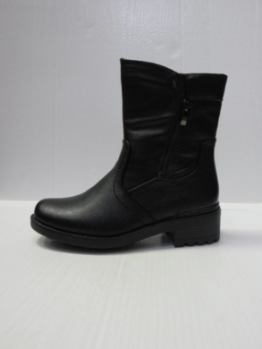 Botki damskie ocieplane na płaskim (36-42) 2045-1 BLACK