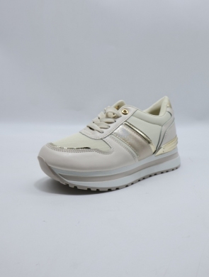 Buty sportowe damskie na płaskim (36-41) 1619 BEIGE