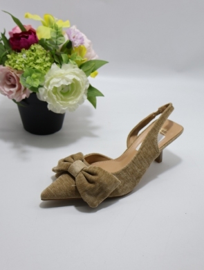 Sandały damskie na szpilce (36-41) F419 KHAKI