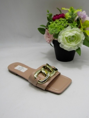 Klapki damskie na płaskim (36-41) 2305-13 KHAKI