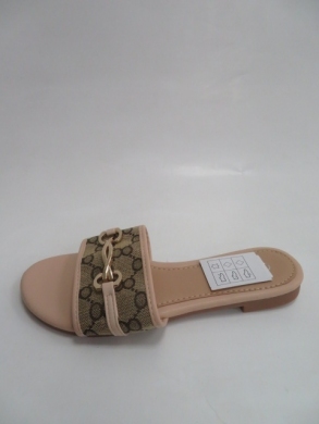 Klapki damskie na płaskim (36-41) 0-84 BEIGE