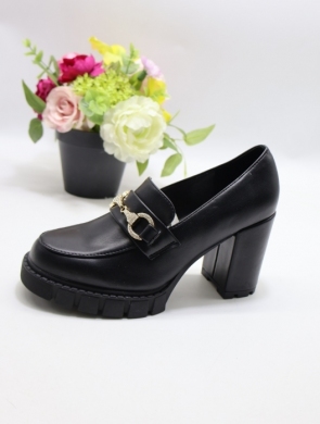Półbuty damskie na obcasie (36-41) T2396-1 BLACK