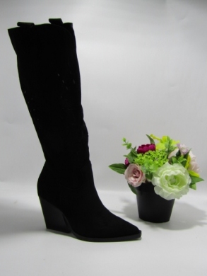 Kozaki damskie na obcasie (36-41) 8676 BLACK