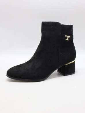 Botki damskie ocieplane na obcasie (36-41) SG890 BLACK