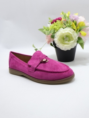 Mokasyny damskie na płaskim (36-41) N630 FUSHIA