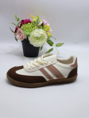 Buty sportowe damskie na płaskim (36-41) DD353 CAFE/PINK