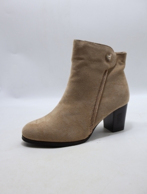 Botki damskie ocieplane na obcasie (36-41) H2270 B KHAKI