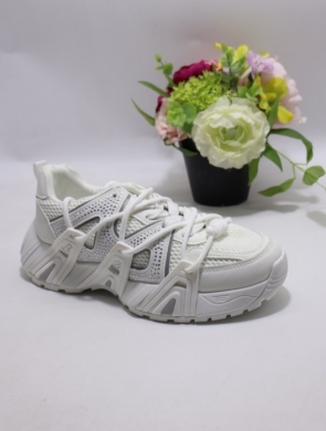 Buty sportowe damskie na płaskim (36-41) B2076 WHITE