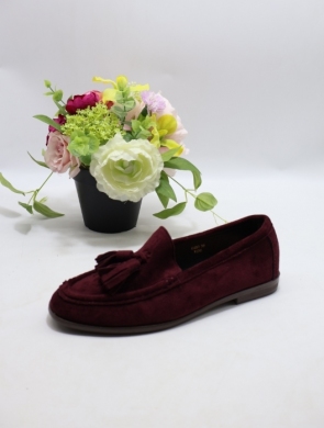 Mokasyny damskie na płaskim (36-41) G480 WINE