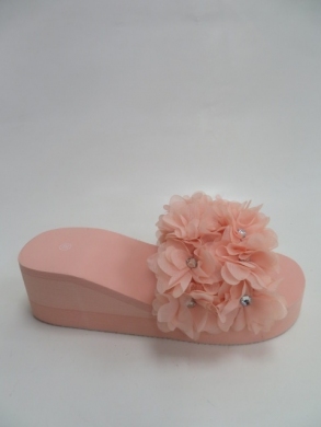 Klapki damskie na koturnie (36-41) A-85 PINK