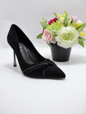Czółenki damskie na obcasie (36-41) XYH23906-1 BLACK