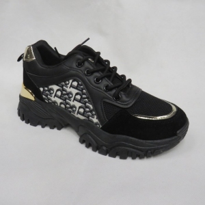 Buty sportowe damskie na płaskim (36-41) OYI-71 BLACK