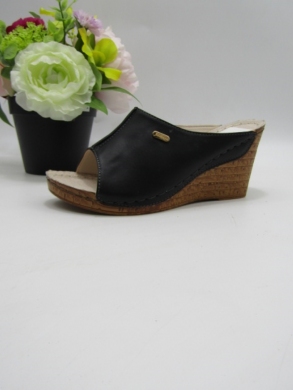 Klapki damskie na koturnie (36-41) 7AA908-1A BLACK