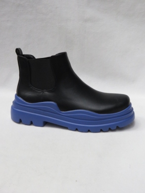 Botki damskie na płaskim (36-41) 2115-2 BLACK/BLUE