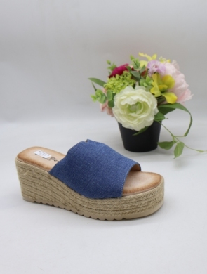 Klapki damskie na koturnie (36-41) A336-19 BLUE