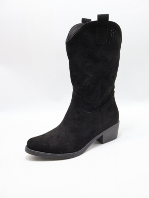 Kozaki damskie na obcasie (36-41) Q1199 BLACK