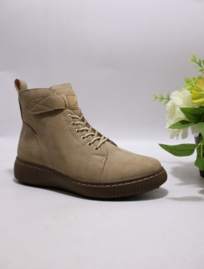 Botki damskie ocieplane na płaskim (36-42) SG966-3 KHAKI